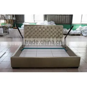 Upholstered King Size Bed Made in China B85 thumbnail-4