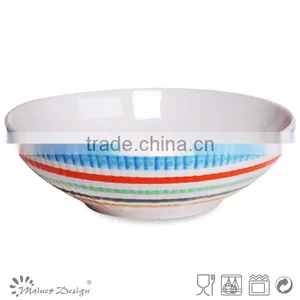 Stoneware Cheap Embossed Ceramic Soup Bowl thumbnail-1