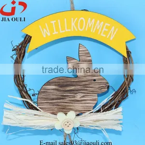 Cheap Easter Decorations Rabbit Easter Wreath Hanger thumbnail-2