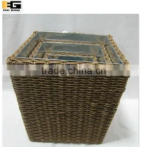 Square Plastic Wicker Baskets thumbnail-1