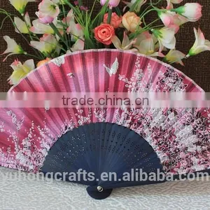 Chinese Traditional Bamboo Real Silk Folding Fan thumbnail-4