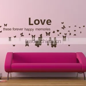 Fashion Decorative Circle DIY Wall Sticker , Butterfly Echoes Sitting Room Wall Stickers TV Setting Post thumbnail-3