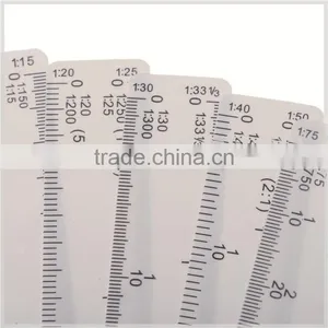 Kearing Brand Promotional Plastic Fine Shaped Scale Ruler ( 5pcs as 1 Set ) With Metal Rivet # 8500-5 thumbnail-3