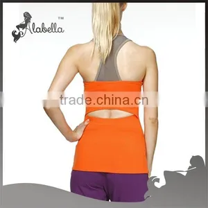 Womens Compression Wear Singlet Yoga Tank Tops Gym Wear for Ladies thumbnail-2