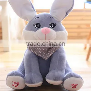 Wholesale Baby Soothing Toys Soft Plush Music Sining Animal Rabbit and Elephant Toy thumbnail-5