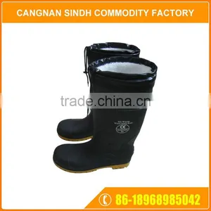 Comfortable Black PVC Heat Protection Chemical Groundwork Safety Boots thumbnail-1