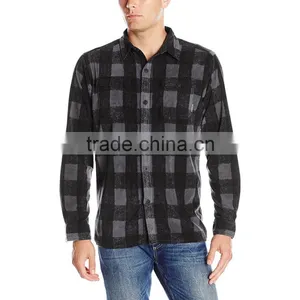2016 Winter Latest Wholesale Long Sleeve Flannel Plaid Shirt thumbnail-5