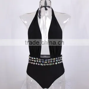 M881 Runwaylover2016 Ladies Sexy Diamond One Piece Bikini Swimwear thumbnail-5