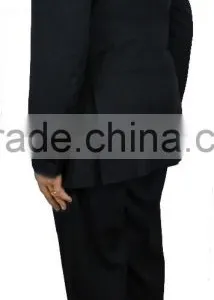 NAAMS MEN'S WOOL 2 BUTTON 2 VENT SLIM FIT SUIT JACKET FLAT FRONT PANT CHARCOAL thumbnail-3