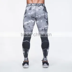 Custom Yoga Pants Nylon Sports Wholesale Print Leggings for Men thumbnail-4