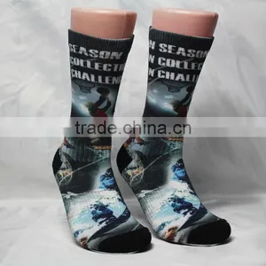 3d Digital Printed Custom Design Elite Basketball Crew Socks Terry Socks Factory thumbnail-2