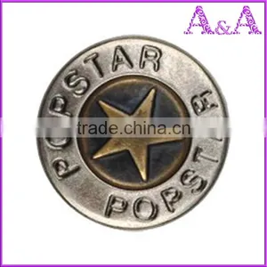 Wholesale Custom Zinc Alloy Metal Botton Jeans Button for Lady Jeans thumbnail-1