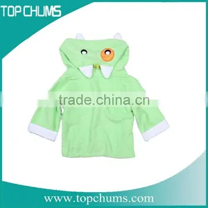Wholesale Shark Hippo Frog 100% Cotton Coral Fleece Hooded Children Baby Kids Animal Bathrobe thumbnail-2
