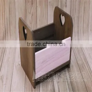 Antique Wood Bed Props Newborn Baby Wooden Bed Sturdy Bucket Pattern Phootgraphy Props thumbnail-1