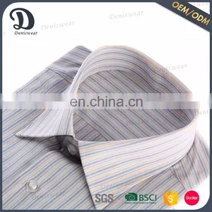 Cost Price Yarn Dyed Model Man Office Shirts With Narrow Stripes thumbnail-6