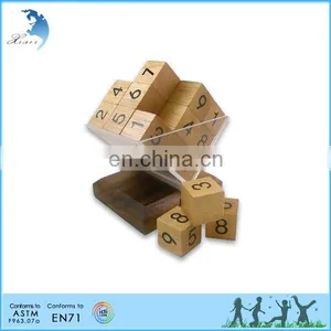 3D Wooden SUDOKU Cube Puzzle Intelligent Board Game thumbnail-1
