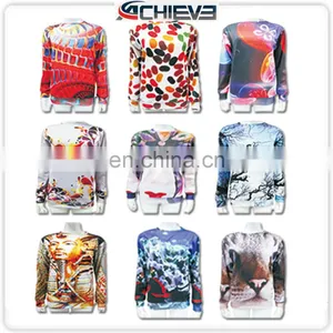 Fashion Printing Customise Sublimation Sweater Crew Neck Sweater thumbnail-1