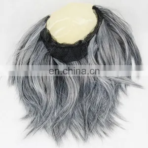 Old Man Grandpa Bald Baldy Patch Funny Party Wig thumbnail-5