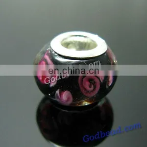 P370 Colourful Glass Bead Wholesale Handmade Murano Lampwork Glass European Beads Fit for Charm Bracelets thumbnail-1
