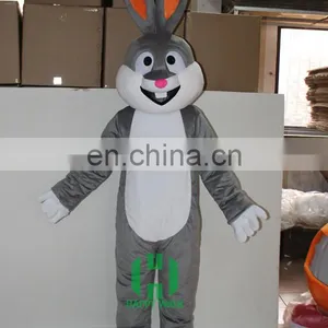 HI CE Grey Rabbit Mascot Costume for Party,bunny Mascot Costume for Easter Festival thumbnail-1