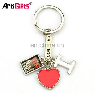 Handmade Custom Make Your Own Charm Diy Multi Ring Keychain thumbnail-3