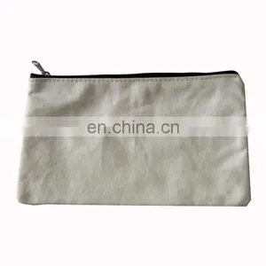 Giveaway Logo Artwork Customised Canvas Pouch With Zipper thumbnail-1