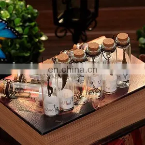 Antique Metal Pendant Charms Wishing Bottle Cork Creative Mini Glass Bottle With Charms thumbnail-4