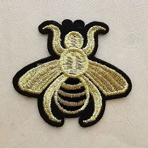Gold Embroidery Patches,Custom Gold Silver Embroidery Patches, Embroidery Patch Adhesive,Patches,Embroidered Patches thumbnail-1