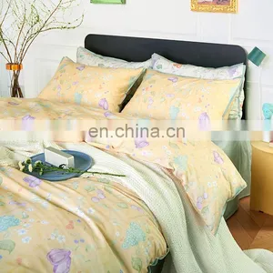 RAWHOUSE Amazon 60s Home Use Bedding Set Luxury Bedding 100% Cotton Set Bed Sheet Pillowcase thumbnail-5