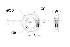 One Piece Clamp Collar thumbnail-2