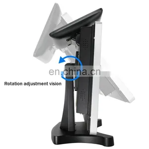 15'' Touch Screen All in One POS System Wifi/Dual Screen Cash Register/Built-in 8inch Customer Display Cashier POS Machine thumbnail-5
