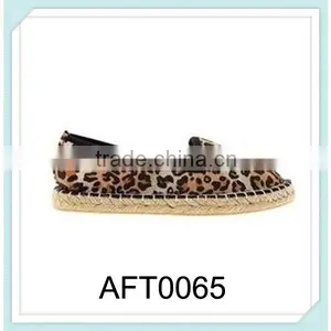Leopard Cozy Espadrilles Female Flat Shoes thumbnail-1