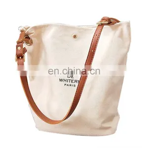 Extra Heavy Large Small Size Personalized Custom Logo Canvas Tote Cotton Canvas Blank Shopping Bag For Grocery thumbnail-1
