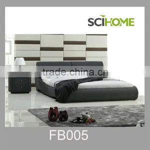 Latest Bedroom Furniture Designs Modern Fabric Bed thumbnail-1