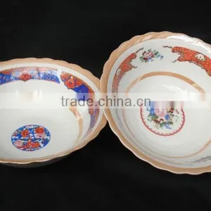 Round Porcelain Japanese Rice Bowls, Enamel Bowl, Ceramic Soup Bowl thumbnail-3