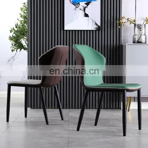 Nordic Restaurant Modern Upholstery Fabric Leather Dining Chairs for Sale thumbnail-4