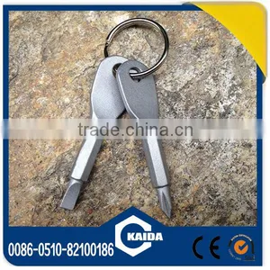 Mini Pocket Stainless Steel Outdoor Tool EDC Cross Combination Screwdriver With Keychain Key Ring thumbnail-6