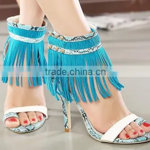 C89232A New Fashion Lady High Heel Shoes Women Tassel Shoes thumbnail-3