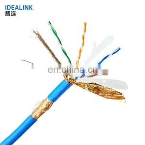 Wholesale Price 4 Pairs Indoor SFTP Cat6 Network Cable , PVC Jacket 305m Cable Cat 6 thumbnail-2