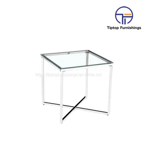 Modern Luxury Fashion Stainless Steel Decoration Stand Small Tables 3pcs Set Tables for Living Room Furniture thumbnail-2