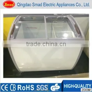 Curved Glass Top Ice Cream Deep Freezer Display Chest Freezer thumbnail-3