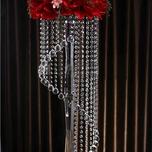 New Arrival Candlestick 6 Arms Branch Candle Holder Wedding Crystal Glass Candelabra thumbnail-2