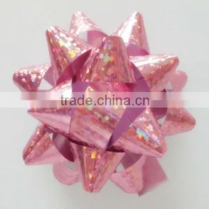 Gift Deluxe Fancy PET Bow For Festive Decoration Package/Matte Metallic Ribbon Star Bow/holiday Decortion Star Bow thumbnail-2