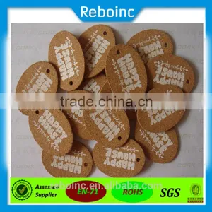 Reboinc-X8 Factory Manufacturer Cork Tag for Garment Personalized Cork Luggage Tags thumbnail-4