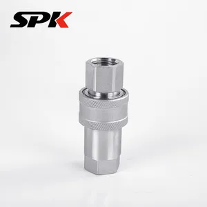 KZE Series British Standard (BSP) Open-Close Type Hydraulic Carbon Steel Quick Couplings, High-Pressure Hydraulic Tube Quick Disconnect Couplings thumbnail-1