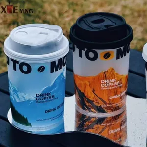 Plastic Cups Smoothie Plastic Cup Coffee Plastic Cup With Straws thumbnail-5