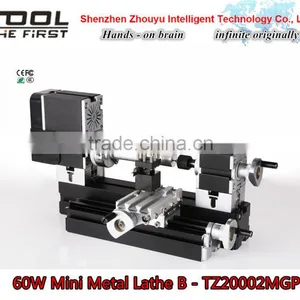 Powerful 60w Motor Electroplated Mini Metal Lathe B for DIY Model Making,soft Metal Processing thumbnail-1