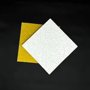 Acoustic Mineral Fiber Board 600x1200mm Pin Hole Design for Office Ceiling Tiles thumbnail-2