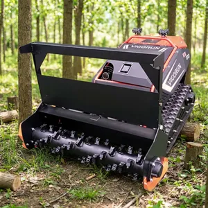 Vigorun Tech 100cm Cutting Width 4-stroke Remote Control Forest Mulcher Petrol Brush Cutter Crawler Lawn Mower Flail Mower thumbnail-1