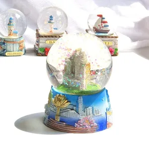 Wholesale Price Personalized China Hong Kong Macau Chinese City Tourist Crystal Souvenirs Glass Resin Polyresin Custom Snow Globe Factory thumbnail-1